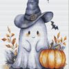 Cute ghost diamond painting kit — adorable spooky ghost artwork