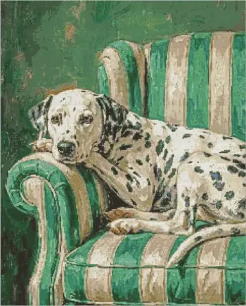 Dalmatian dog diamond painting kit | spotted dog portrait