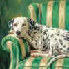 Dalmatian dog diamond painting kit | spotted dog portrait