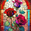Glass flowers diamond painting kit — luminous floral design with delicate glass-like petals