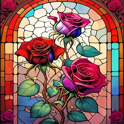 Diamond painting kit before starting