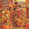 Happy Thanksgiving diamond painting kit - festive autumn holiday design