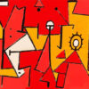 Heat Paul Klee diamond painting kit — warm abstract composition with geometric shapes and expressive colors