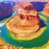 Horseshoe Bend diamond painting kit — Colorado River curving around red sandstone cliffs in Arizona