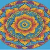 Indian mandala diamond painting kit — intricate ornamental mandala with vibrant patterns