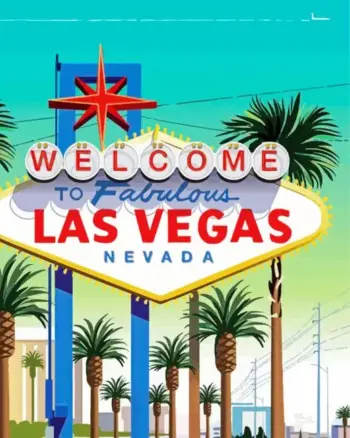 Las Vegas Nevada diamond painting kit — vibrant city lights and iconic Las Vegas scenery