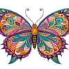 Mandala butterfly diamond painting kit — colorful butterfly with intricate mandala patterns