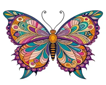 Mandala butterfly diamond painting kit — colorful butterfly with intricate mandala patterns
