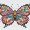 Mandala butterfly diamond painting kit — colorful butterfly with intricate mandala patterns