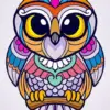 Mandala owl diamond painting kit — detailed owl with intricate mandala feather patterns