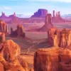 Monument Valley diamond painting kit — panoramic view of red rock formations from Hunts Mesa