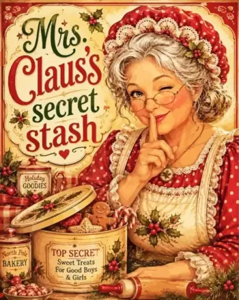Mrs. Claus Secret Stash Christmas diamond painting kit