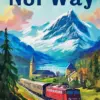 Norway poster diamond painting kit celebrating Norwegian pride