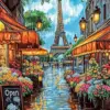 Paris city diamond painting kit — iconic Paris architecture and charming city streets