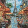 Paris city diamond painting kit — iconic Paris architecture and charming city streets
