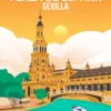 Plaza De Espana Sevilla diamond painting kit — grand Spanish architecture and scenic plaza