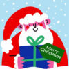 Santa Claus diamond painting kit — festive Christmas Santa artwork