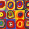 Kandinsky diamond painting kit — colorful squares with concentric circles