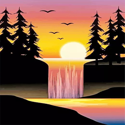 Diamond painting kit before starting