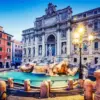 Trevi Fountain diamond painting kit — iconic Roman fountain with grand architecture