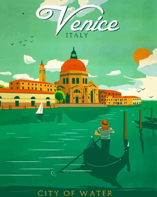 Venice City Of Water Diamond Painting Kit Venice City Of Water diamond painting kit — scenic canals with gondolas and historic Italian architecture