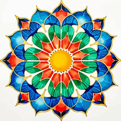 Diamond painting kit before starting