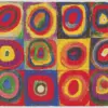 Wassily Kandinsky Color Study diamond painting kit — colorful abstract circles with bold geometric forms