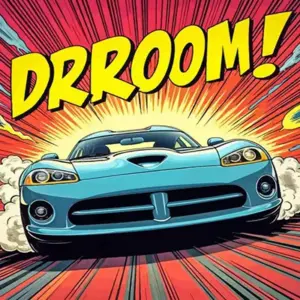 Car pop art diamond painting kit with vibrant colorful design