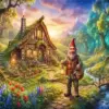 Dwarf man diamond painting kit - charming fantasy character