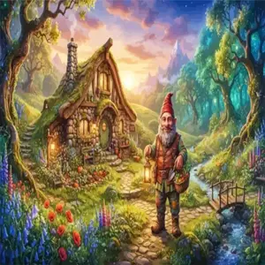 Dwarf man diamond painting kit - charming fantasy character