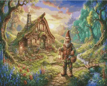 Dwarf man diamond painting kit - charming fantasy character
