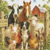 Farm animals diamond painting