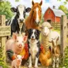 Farm animals diamond painting