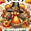 Happy Thanksgiving diamond painting kit - festive autumn holiday design