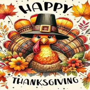 Happy Thanksgiving diamond painting kit - festive autumn holiday design