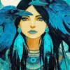 ady and ravens diamond painting kit | mysterious gothic woman