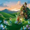 Magical fairy landscape diamond painting kit - enchanted fantasy scenery