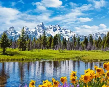 Spring in Jackson Hole Diamond Painting Kit