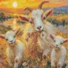 Sunset goat diamond painting