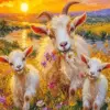 Sunset goat diamond painting