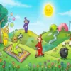 Teletubbies diamond painting kit with colorful cheerful characters