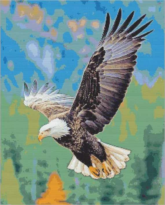 Bald Eagle in Flight Diamond Painting Kit