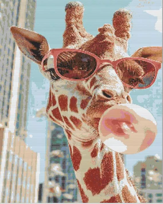 Bubblegum Giraffe Diamond Paints