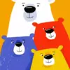 Colorful bears diamond painting kit with vibrant playful designs