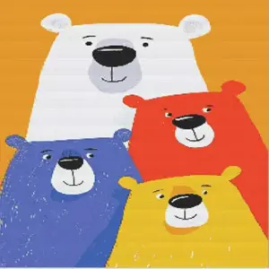 Colorful bears diamond painting kit with vibrant playful designs