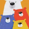 Colorful bears diamond painting kit with vibrant playful designs