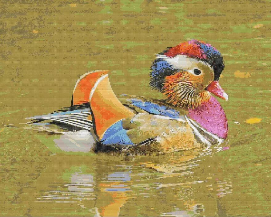 Colorful Mandarin duck Diamond Painting Kit