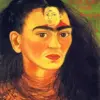 Frida Kahlo portrait with Diego Rivera on her forehead