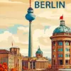 Germany Berlin diamond painting with famous city landmarks