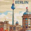 Germany Berlin diamond painting with famous city landmarks